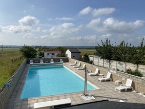 Outdoor pool, a heated pool