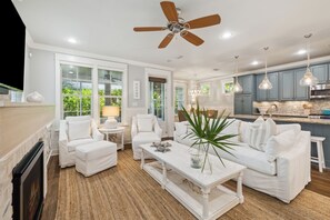 TV, offices - Relax in Style at this Peaceful Cottage with Zero-Entry Pool Access & 4 Bikes (30A WaterSound)