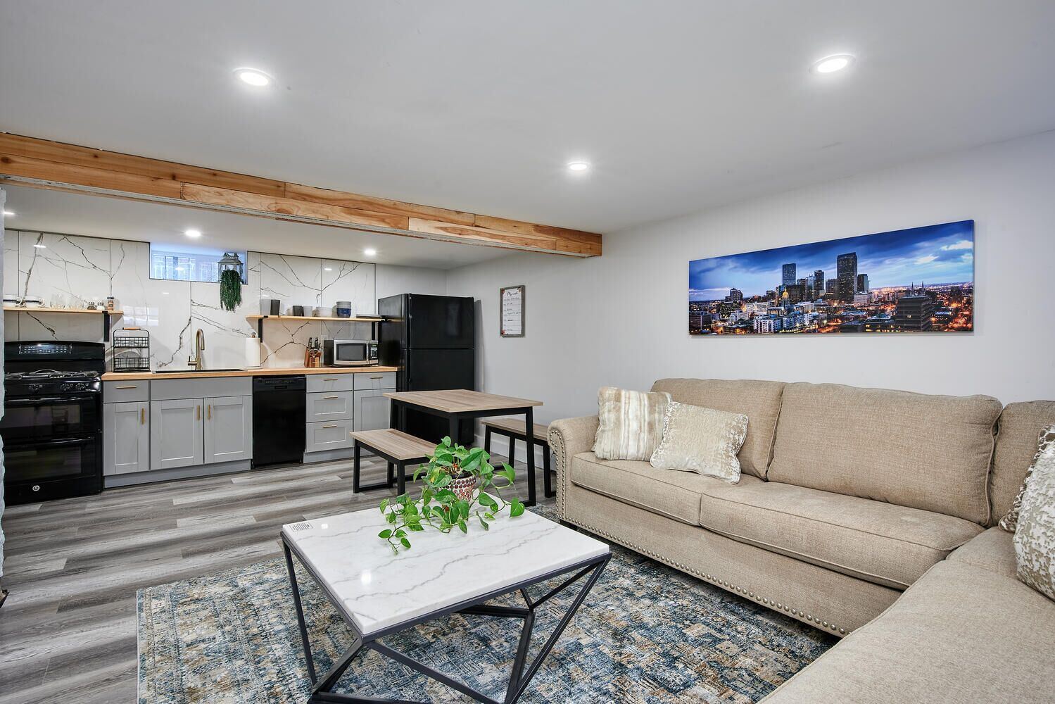 Inspiring 2 bed/ 2 bath private entrance Basement Apartment 
