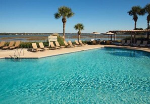 Outdoor pool, a heated pool