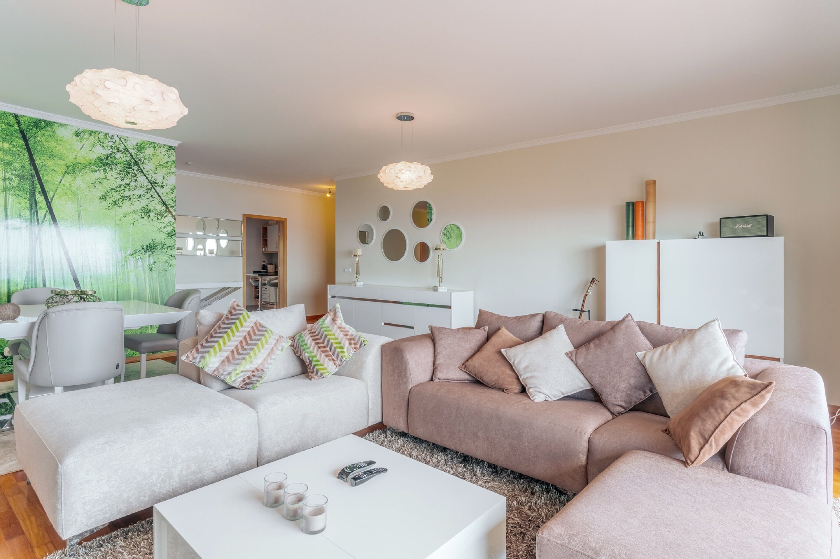 100-inch plasma TV with cable channels, TV