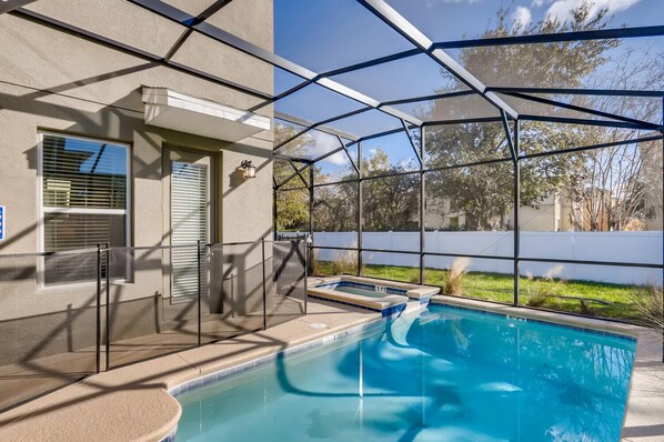 A heated pool