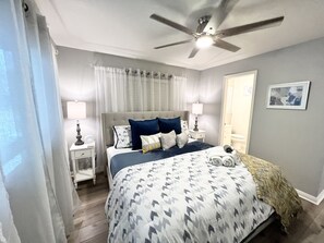 2 bedrooms, iron/ironing board, travel crib, free WiFi