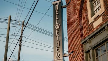 A building with a sign reading "The Belvedere 1300".