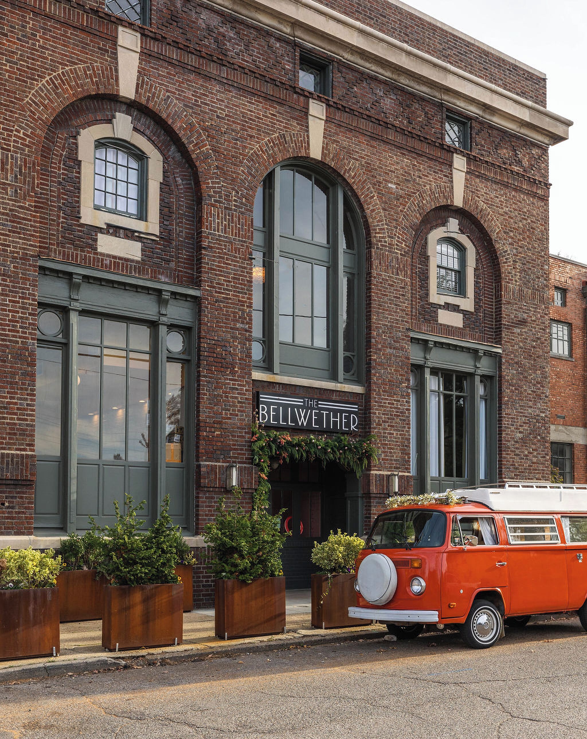 Front exterior of The Bellwether Hotel in Louisville