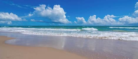 Playa en los alrededores, camastros y toallas de playa