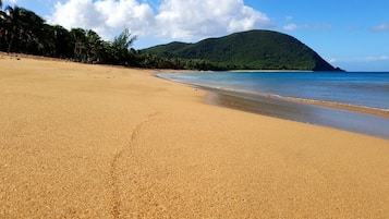 På stranden och strandhanddukar