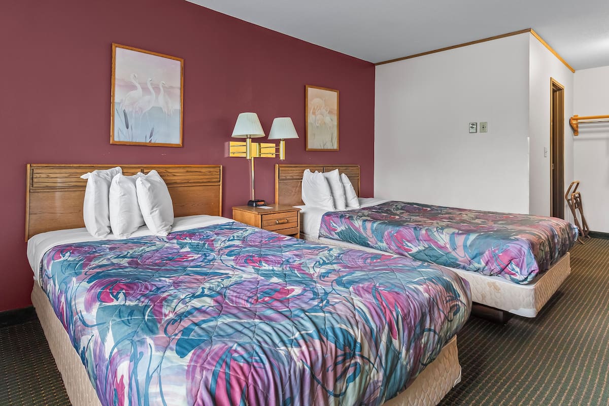 Room, 2 Queen Beds, Non Smoking | 1 bedroom, desk, free WiFi, bed sheets