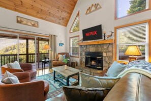 Televisor, llar de foc i oficines 