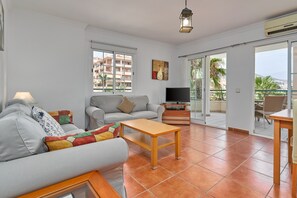 TV, DVD player, stereo