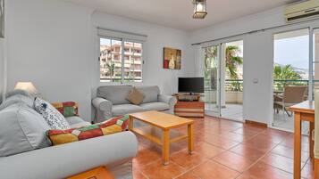 TV, DVD player, stereo