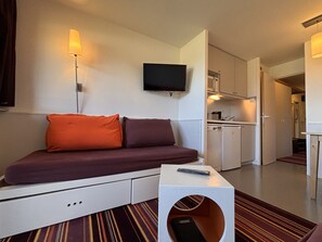 TV - 2-room flat with balcony and sunset view (Avoriaz)