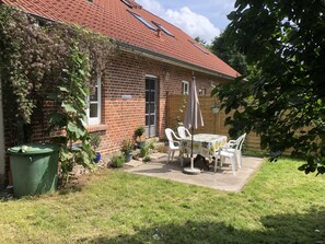 Outdoor dining - Vacation apartment Rubitz (Rubitz)