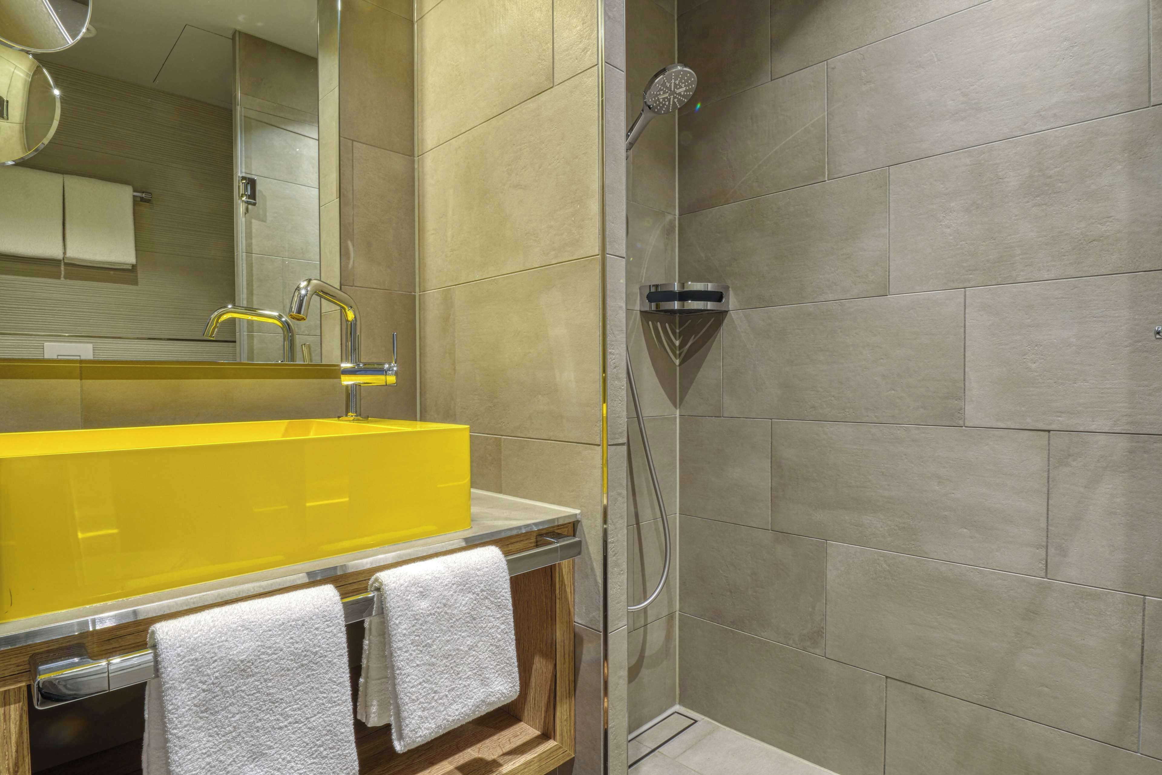 comfort room (double, plus) | bathroom | shower, hair dryer, towels