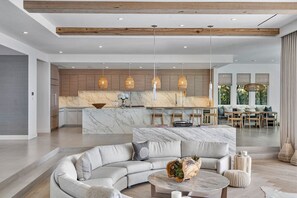 Smart TV, fireplace, video games, books