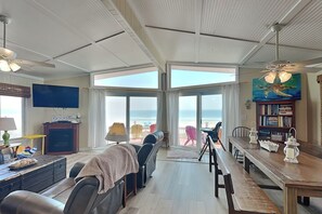 TV, DVD player, books