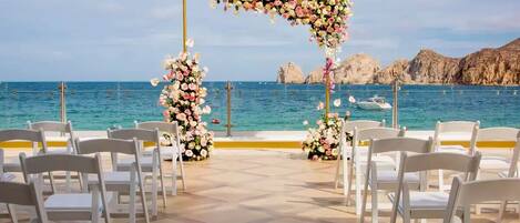 Outdoor banquet area