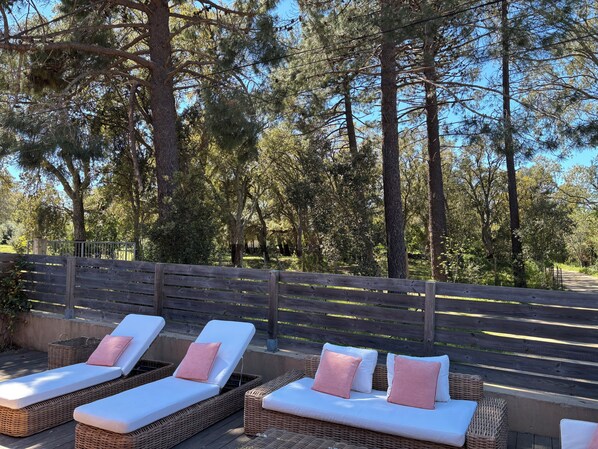 Property grounds - VILLA MAREA 7 PERSONS 100 M2 ALL COMFORT 3 BEDROOMS 4 MINUTES FROM THE BEACH (Sainte Lucie de Porto Vecchio)