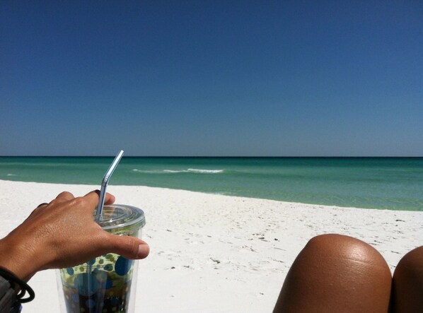 Beach nearby, sun-loungers