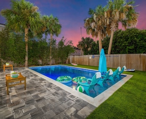 A heated pool - Family-Friendly Beach Escape with Pool & Games (Jacksonville Beach)