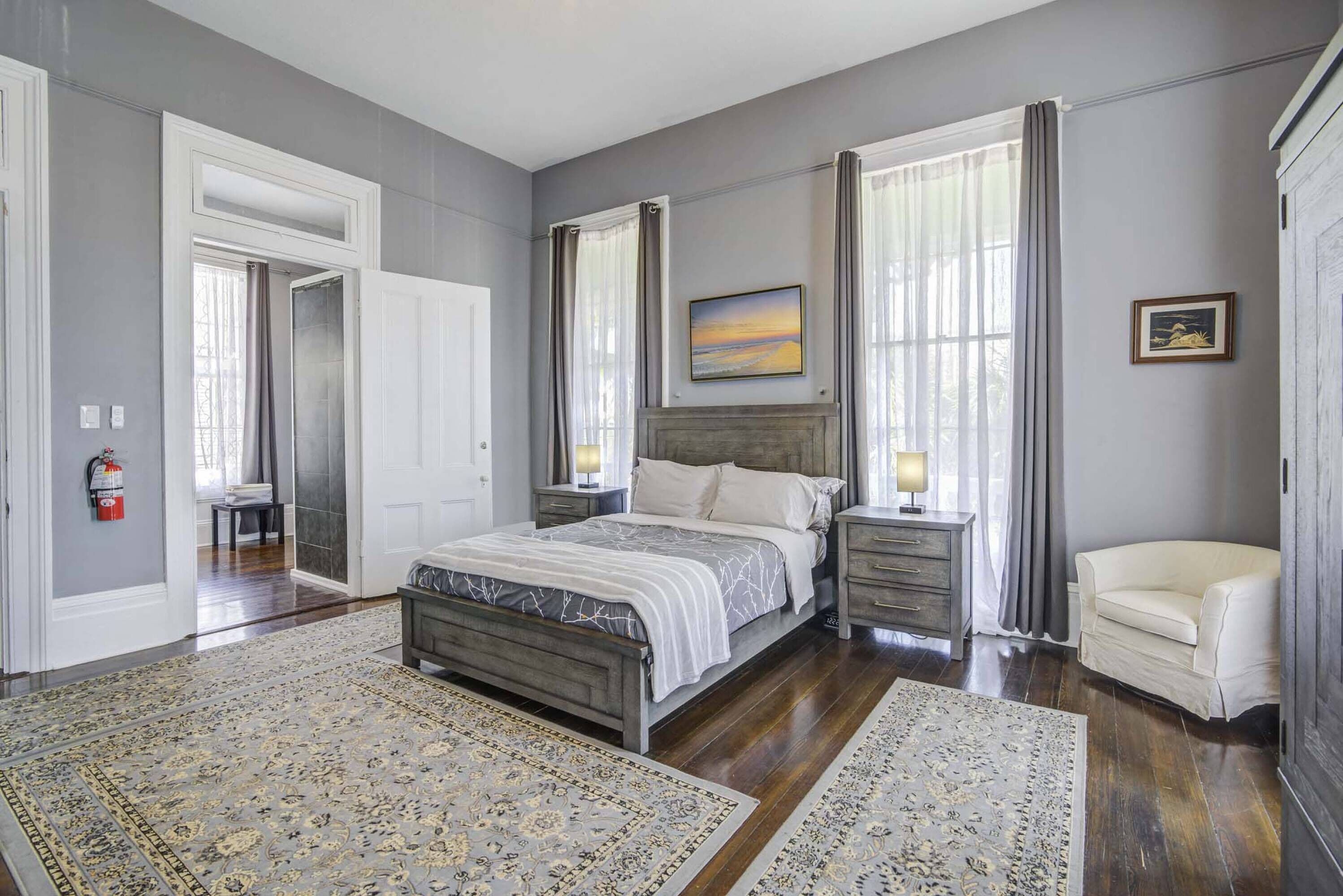 The Grey Suite | Premium bedding, in-room safe, desk, blackout curtains