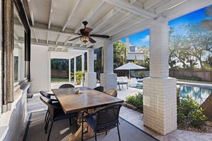 Outdoor dining - Waterway Views, Private Pool, Hot Tub, IOP Home! (Isle Of Palms)