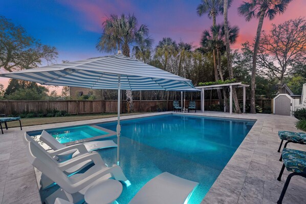 A heated pool - Waterway Views, Private Pool, Hot Tub, IOP Home! (Isle Of Palms)