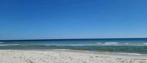Beach nearby, sun-loungers