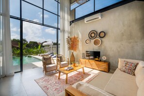 Villa, Private Pool | Living area | LED TV - Villa Kamal (Kerobokan)