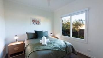 4 bedrooms, iron/ironing board, travel cot, WiFi