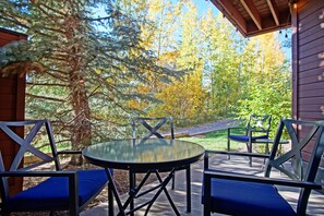 Outdoor dining - Convenient Location + Free Bus Route - Patio, Pool, Hot Tub (Steamboat Springs)