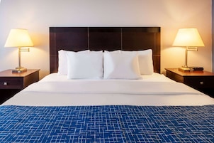 Premium bedding, pillowtop beds, blackout drapes, iron/ironing board