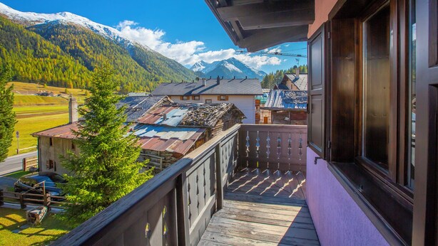 Căn hộ dành cho gia đình, 2 phòng ngủ, hiên (Casa Cisi ski in-Ski out 20m) | Hiên