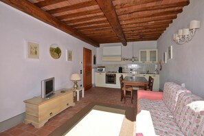 TV a schermo piatto 21 pollici con canali satellitari, TV, caminetto