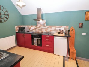 Fridge, dishwasher, electric kettle, toaster