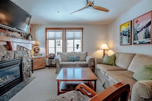 Smart TV, fireplace, printers