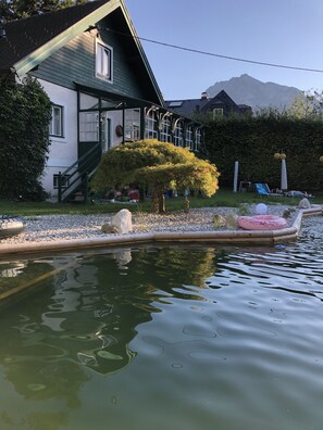 Outdoor pool - Family house incl. sauna garden & swimming pond (Anif)