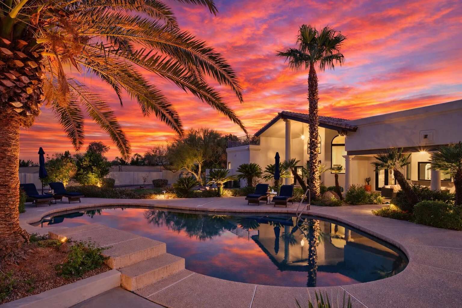A heated pool