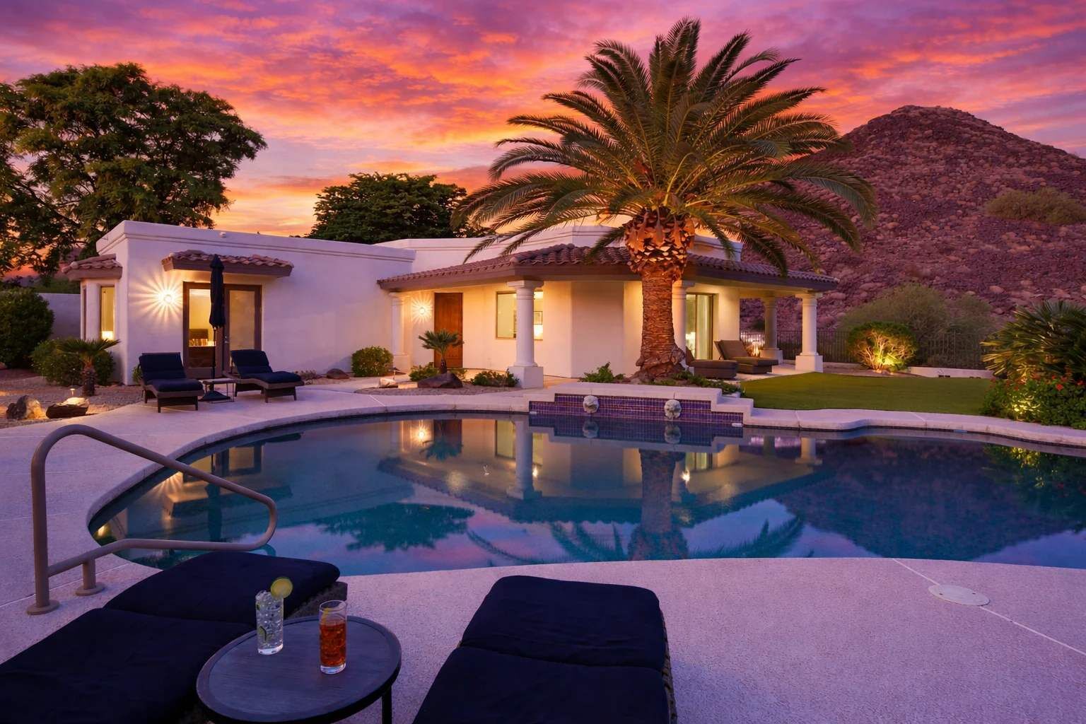 A heated pool