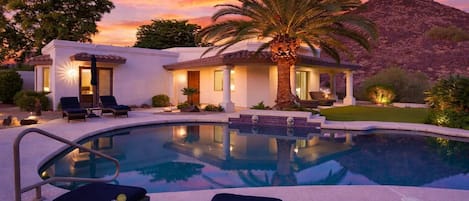 A heated pool