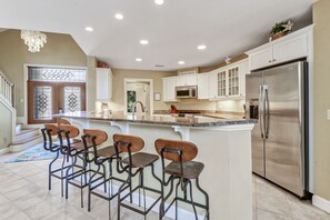 Fridge, microwave, oven, stovetop - 3rd Row Ocean - Dog Friendly Sea Pines Home w/ FREE Pool Heat Seasonally! (Hilton Head Island)