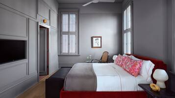 Premium bedding, memory foam beds, minibar, in-room safe