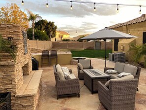 屋外ダイニングエリア