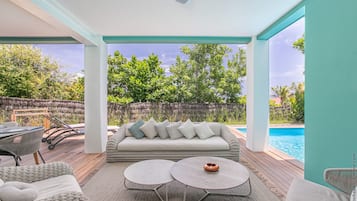 Villa, 3 Bedrooms, Private Pool, Sea View | Terrace/patio