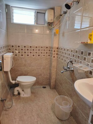 Shower, towels, soap - Happy Homes- Entire Airy and Clean 2 BHK NONAC (Pokalwada)