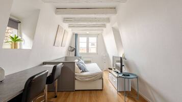 1 slaapkamer, een bureau, een strijkplank/strijkijzer, gratis wifi