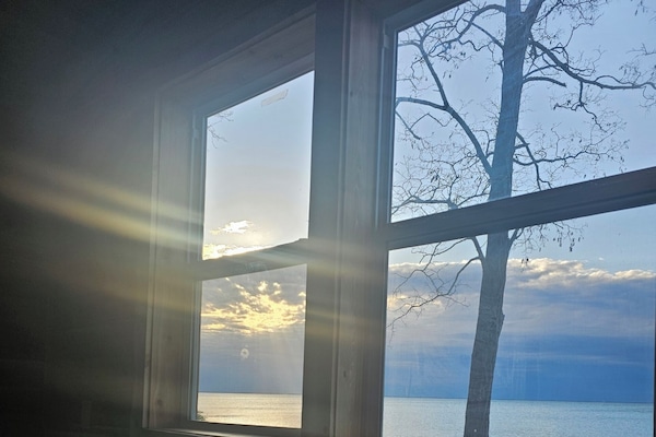 view from the hot tub