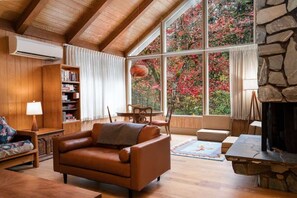 Fireplace, books, offices