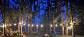 WI River-Boom Lake cottage on spacious lot, water on 3 sides, kayaks, fire pit