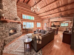 TV, fireplace, DVD player